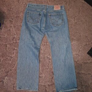 Levi's 501 Button Fly Straight Leg Men's Jeans Size 38x30 Excellent Condition